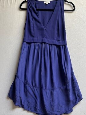 Wilfred Aritzia Vignette Silk Blend Royal Purple Dress Size 0